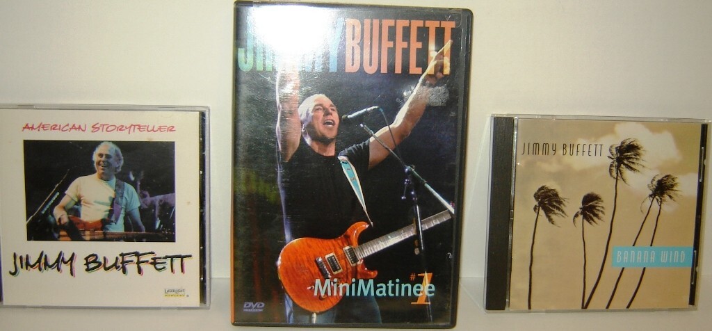 Set of 1 DVD Jimmy Buffett  MiniMatinee, 2 CDs American Storyteller, Banana Wind