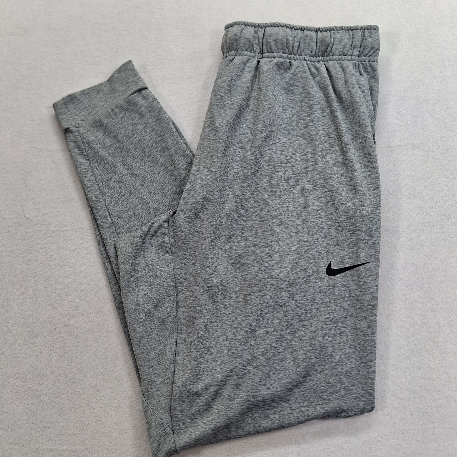 Nike Dri Fit Yoga Training Pants Men Large Gray Tapered Jogger Pockets Athletic
