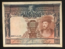 Spain 1,000 Pesetas #70 VF 1925