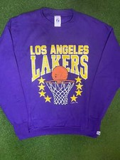 80s Los Angeles Lakers - Vintage NBA Sweatshirt Large 