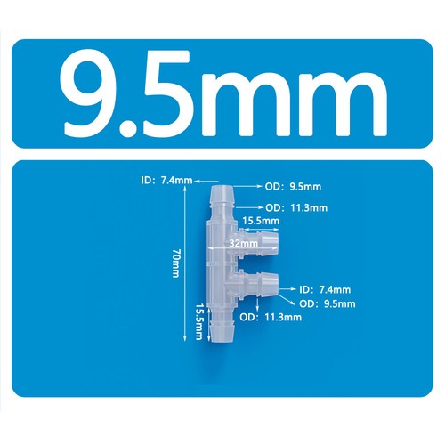 X Cross 4-Way Pipe Hose Connector Fittings Side Four Way Pipe Joiner 2.4~12.7mm - Picture 27 of 28