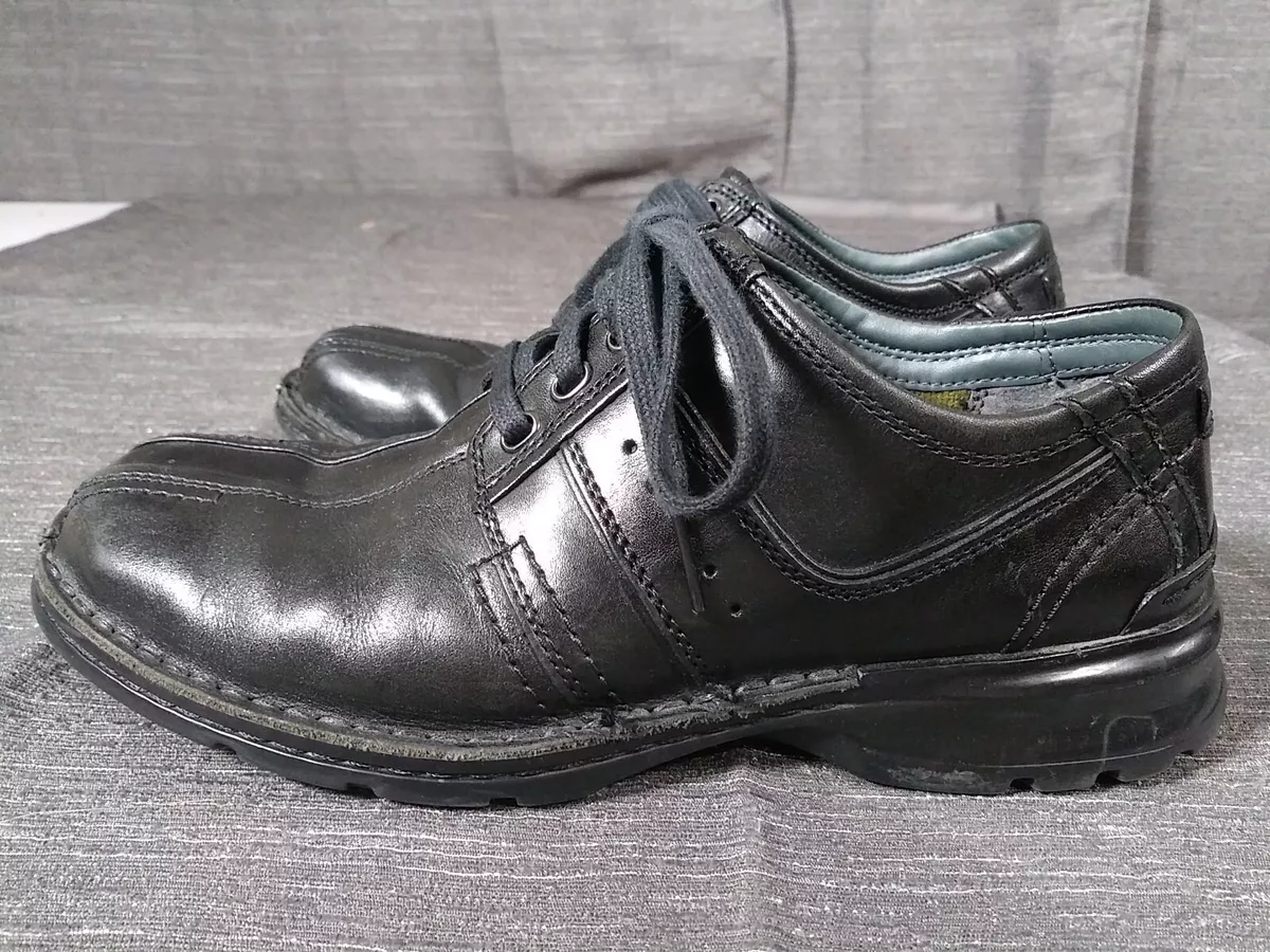 Clarks Shoes US 8 M 8M UK 47 Hommes Black Leather Tie Lace | eBay