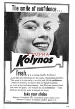 KOLYNOS Toothpaste Dentist ADVERT (2) Vintage Original 1954 Print Ad 164B/80