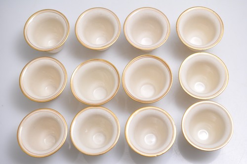 12 tazas y platillos Demitasse FP PLATA ESTERLINA con sello con forros Belleck -En muy buena condición - Imagen 11 de 11