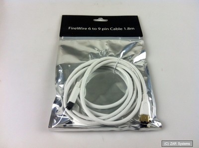 eSTUFF ES2067 FireWire 6 to 9 pin cable cable 1.8 m Mac cable in Apple look White