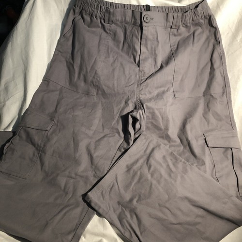 LEPUNUO Cargo Pants Women's High Waisted/ Baggy/ Stretch/Wide Leg Gray XL