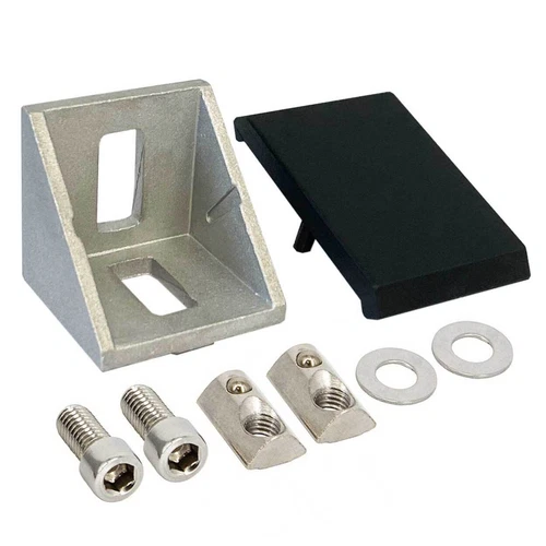 50x Eckwinkel Nut 8 40x40 Winkel Aluprofil Eck Verbinder Abdeckkappe Befestigung