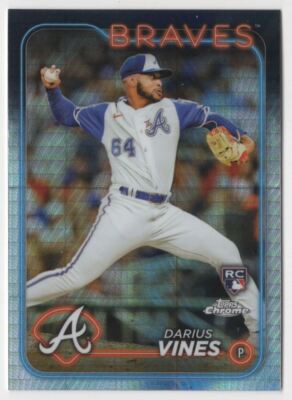 2024 Topps Chrome Prism Refractor Darius Vines RC Rookie Atlanta Braves #197