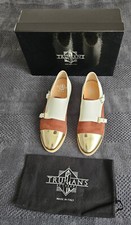 Damen Schuhe Dandy Slipper Creme Braun Gold Truman´s of Europe