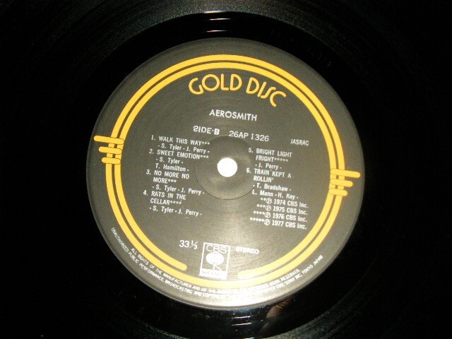 AEROSMITH Japan 1978 26AP-1326 NM LP+Obi GOLD DISC | eBay