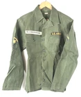 Korean / Vietnam US Army Military Shirt Jacket Green Uniform Vintage Patches