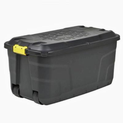 storage plastic wheels box extra litre duty heavy container trunk