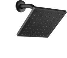 Black Matt 6" Rain Shower Head Set Wall Mounted Hand held
