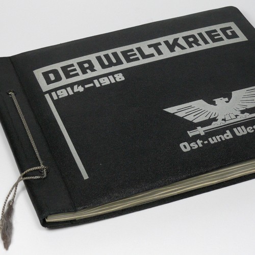 WWI German Cigarette Card Album, The World War 1914-1918 Poland France WW1 Somme