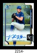 1-2015 BOWMAN CHROME DRAFT REFRACTOR AUTO NOLAN WATSON ROYALS !