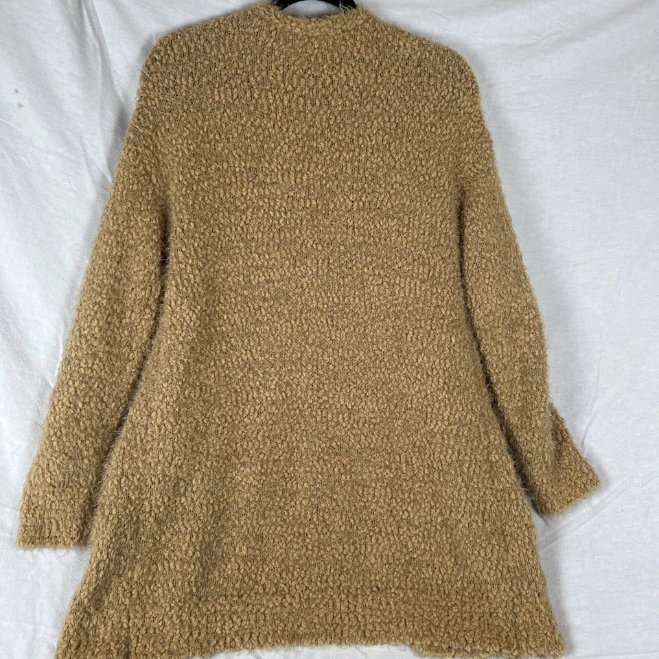 Love Tree Chunky Knit Open Front Cardigan Women’s Large Tan Cottagecore Comfy - Imagem 3 de 4