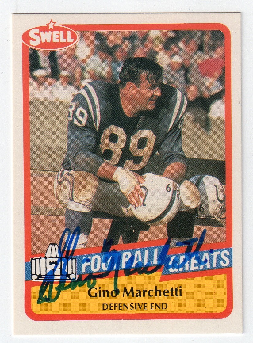 Gino Marchetti Signed 1989 Swell Football HOF Card Autograph Auto eBay