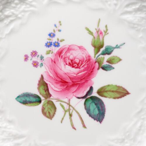 Spode Bridal Rose Pink White Scalloped Embossed Dinner Plates 6pc Lot 10.25"di B - Picture 4 of 7