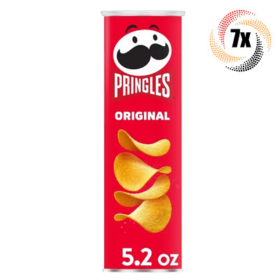 7x Cans Pringles Original Flavored Potato Crisps Chips Snack | 5.26oz