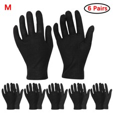 6 Pairs Cotton Lightweight Thin Working Gloves Coin Silver Inspection Mittens