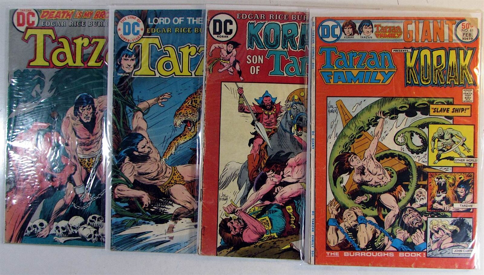 Tarzan Lot of 4 #224,236,Korak 55,Family 61 DC (1973) Comic Books