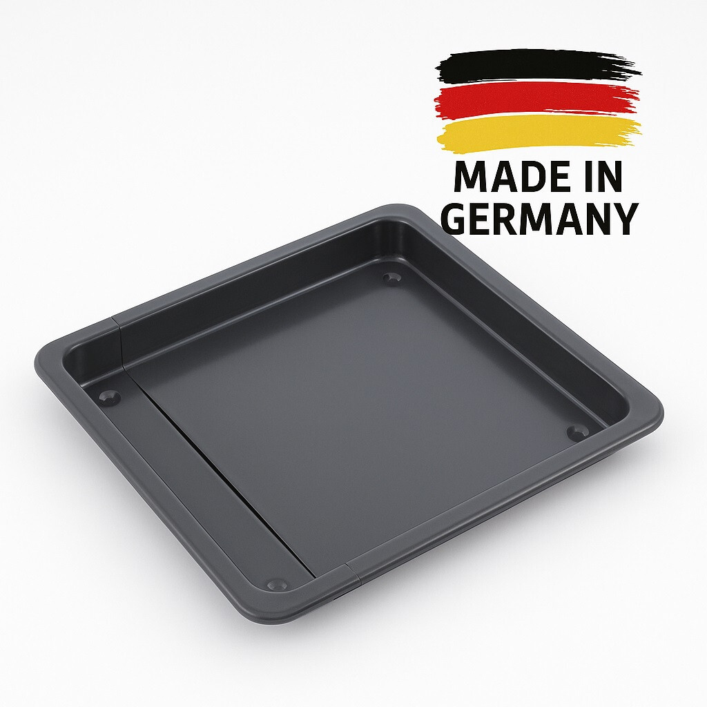 Backblech Herdbackblech ausziehbar Made in Germany Fisko verstellbar Pizzablech