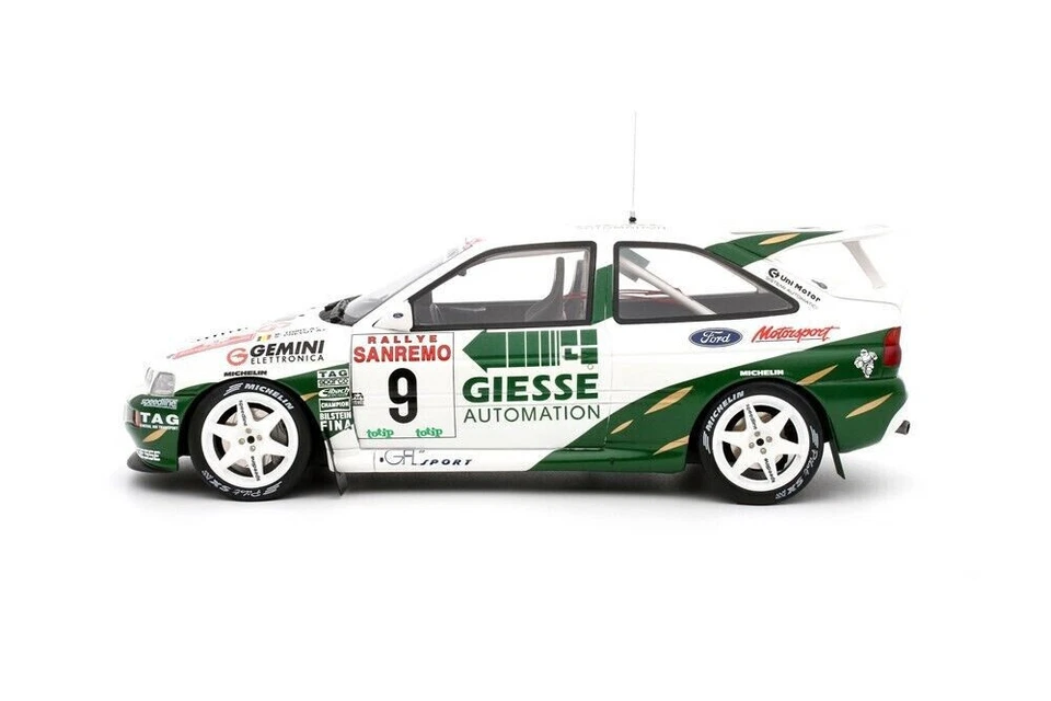 OTTOMOBILE 1:18 AUTO RESINA FORD ESCORT RS COSWORTH WRC RALLY SANREMO '94 OT1038 - Immagine 3 di 4