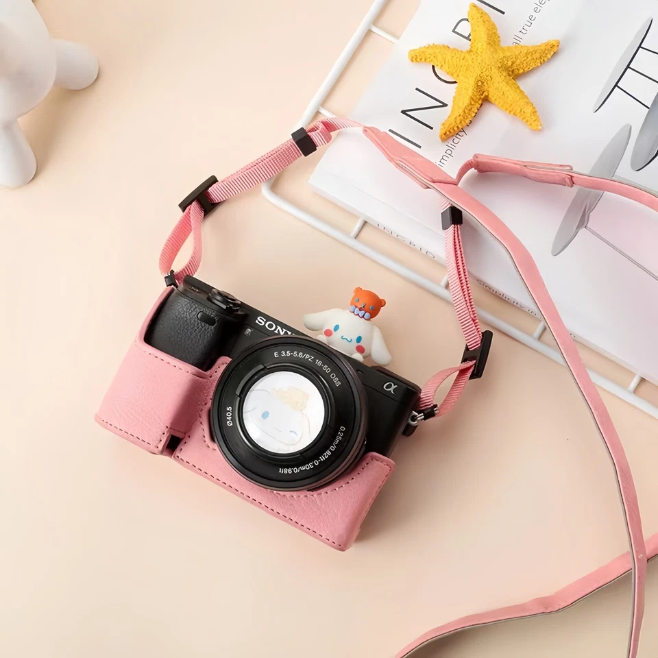 Funda protectora de cuero para cámara para Sony A6400/A6300 Foto 2 de 4