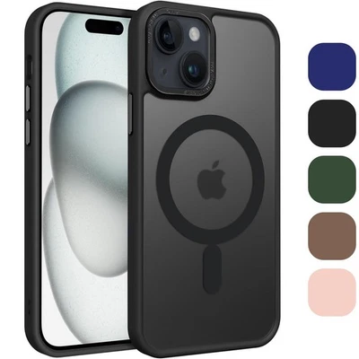 ZOVONIC Magsafe Hülle für iPhone 15 Schutzhülle Metall Kamera Schutz Case Handyhülle
