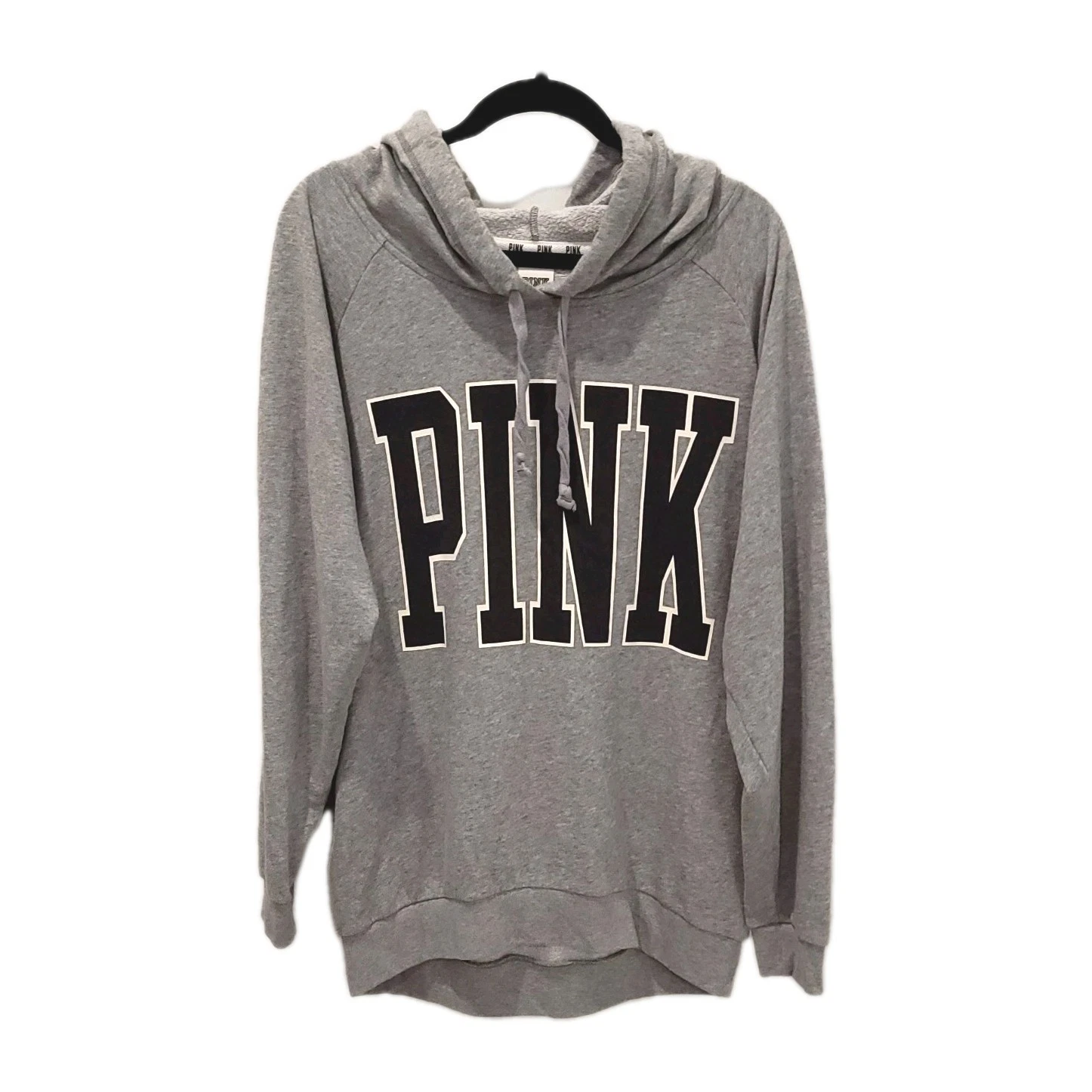 UNDERCOVER Felpa con cappuccio oversize rosa Victorias Secret taglia media grigio logo