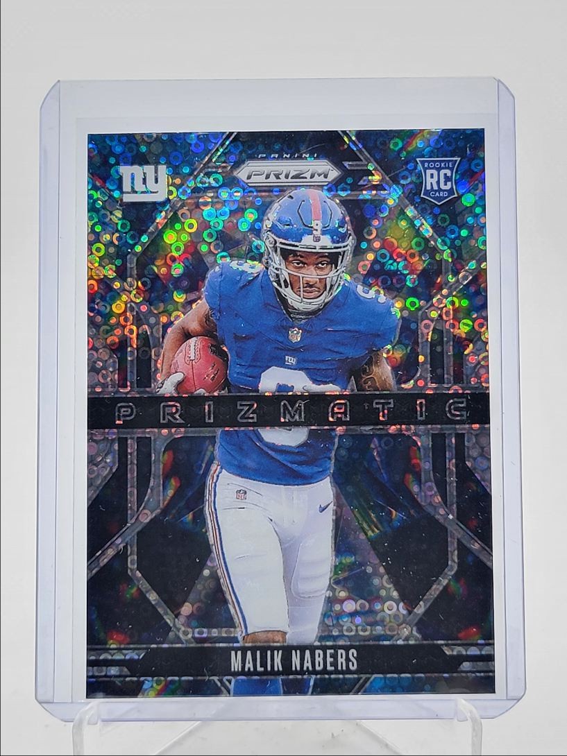 MALIK NABERS 2024 PRIZM PRIZMATIC ROOKIE NO HUDDLE GIANTS RC Q1413