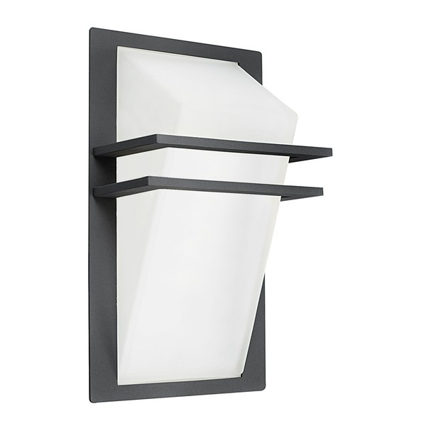 AußEnlampe Wand Anthrazit Weiß IP44 Glas Aluminium Wandleuchte Eingang Haus-image