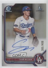2022 Bowman Draft Chrome Pick Refractor 365/499 Sean McLain #CDA-SM Auto 0p7l