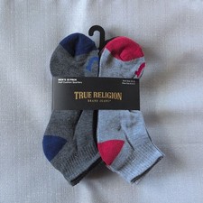 True Religion 10 Pack Mens Quarter Socks New With Tags 