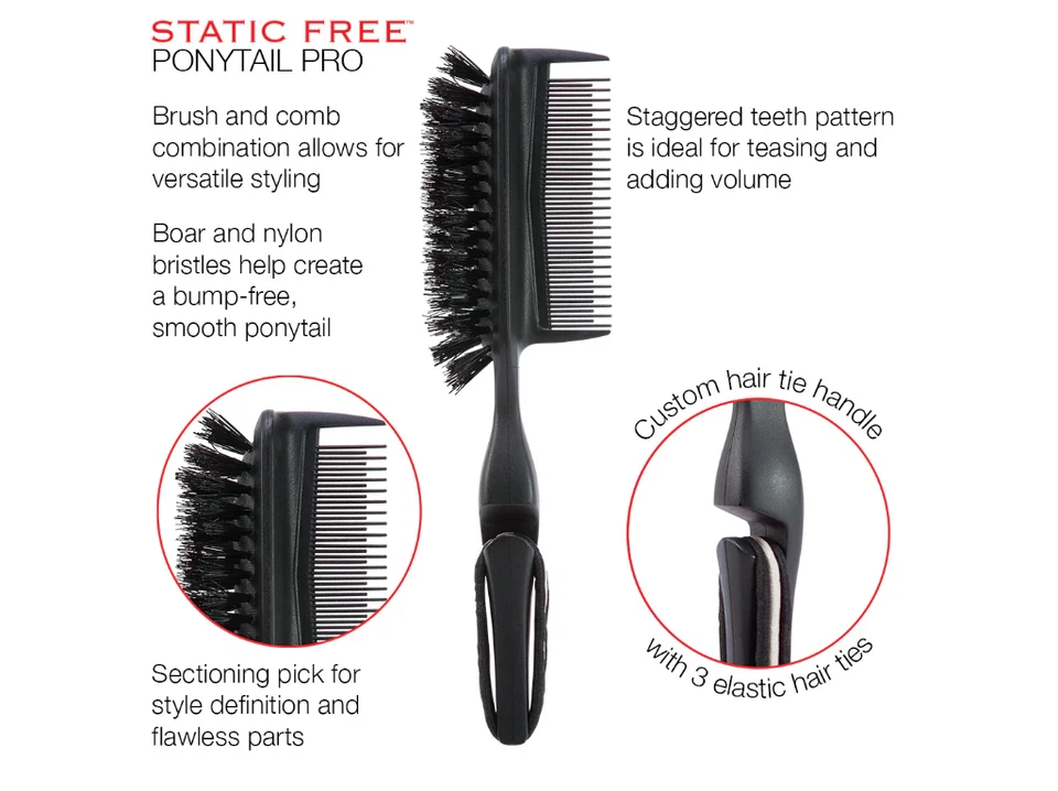 Cepillo de pelo Cricket libre estático cola de caballo cepillo profesional + ¡LAZOS GRATIS! Daily Post Foto 3 de 4