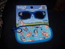 NEW "BLUEY"KIDS TRENDY Sunglasses Soft Case Set 100 UV Impact Resistant