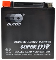 Outdo YTX16-BS Gel Motorradbatterie 12V 14Ah Kompatibel Kawasaki Suzuki