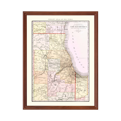 Old Map of Chicago, IL 1912 - Vintage Chicago Illinois Art