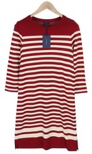 Gant Robe Tunique Rayée Pour Femmes En Bordeaux À Manches 3/4 Longueur Genou