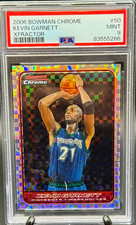 2006-07 Bowman Chrome Kevin Garnett X-Fractor /150 #50 PSA 9 MINT — LOW POP