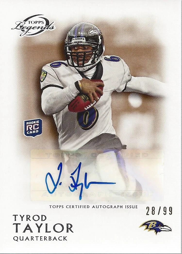 Tyrod Taylor Topps Legends Rookie Autograph #RATTA Bronze