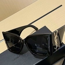 Saint Laurent SL Black Gold YSL Cat Eye Sunglasses Brand New with Bag And Box