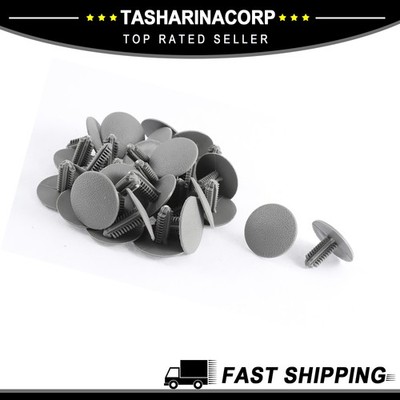6mm Hole Dia Gray Car Auto Fairing Trim Plastic Screw Rivet Clips