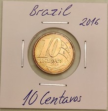 Brazil coin, 10 Centavos, 2016