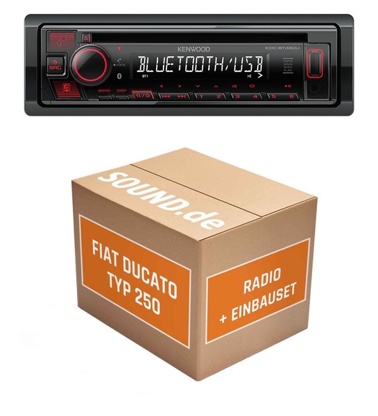 Autoradio Kenwood KDC-BT460U FüR Fiat Ducato Iii Typ 250 + Radio Bluetooth Usb-image