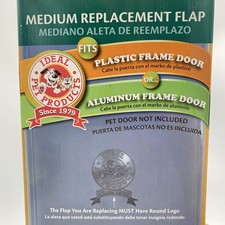 NEW Ideal Pet Vinyl Dog Door MEDIUM REPLACEMENT FLAP Clear 7x 11 1/4 ROUND LOGO