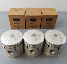 3 New Genuine Ford 1g-6110-c Standard Domed Std 6 Cyl Flathead Piston 1ga Jk