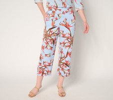 nicole by Nicole Miller Women's Petite Pants PL Pull-On Multi-colored A689900
