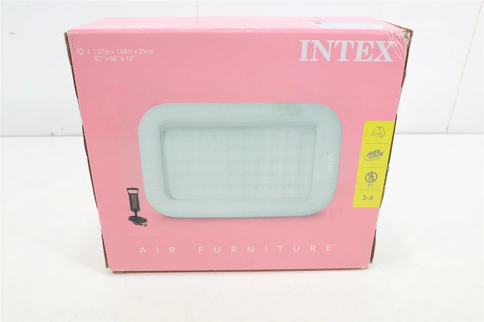 INTEX Reisebett Kinderbett 107x168x25cm Luftbett mit Pumpe Gästebett Bett - Bild 2 von 3