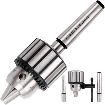 4 Pcs Drill Chuck Set - 1/2-Inch Drill Chuck with Chuck Key with #1 (JT33-MT1...